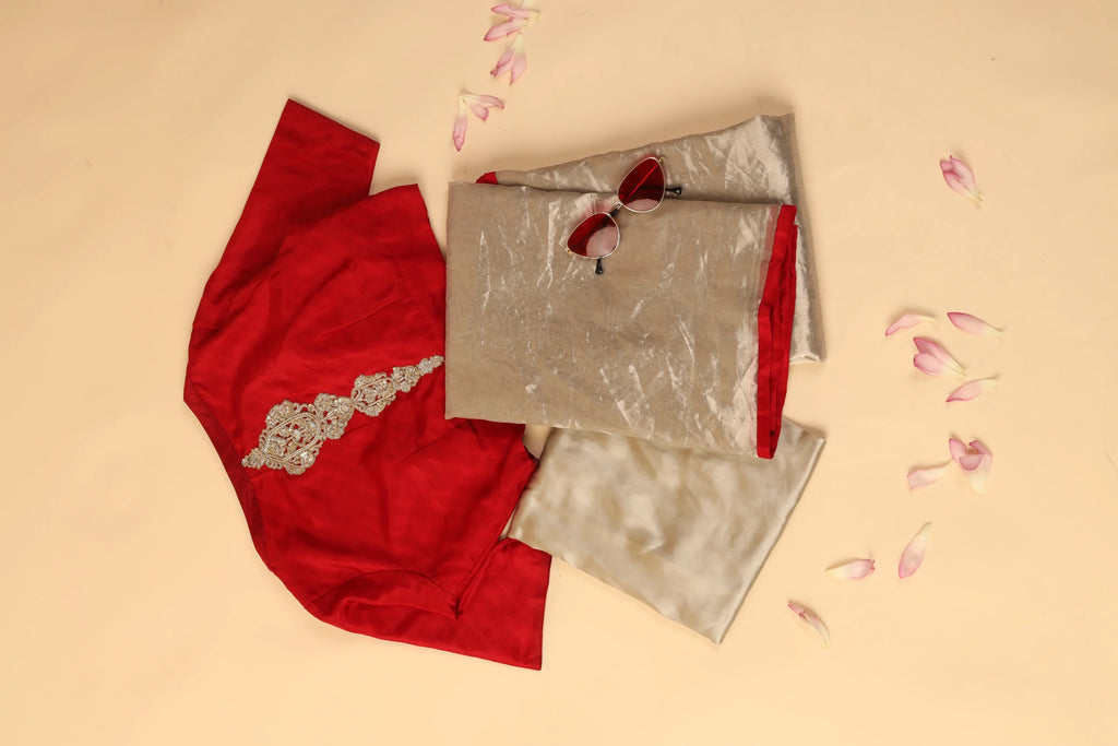 Silver Woven Saree