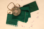 Emerald Green Half & Half Saree
