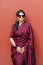 Maroon Silk Saree