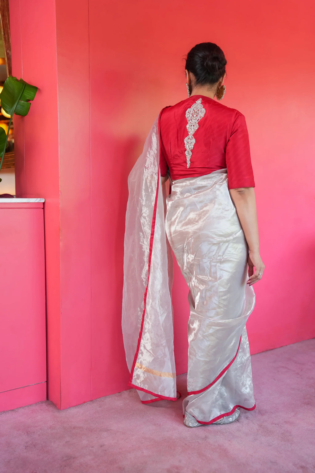 Silver Woven Saree
