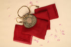Burgundy Organza Saree