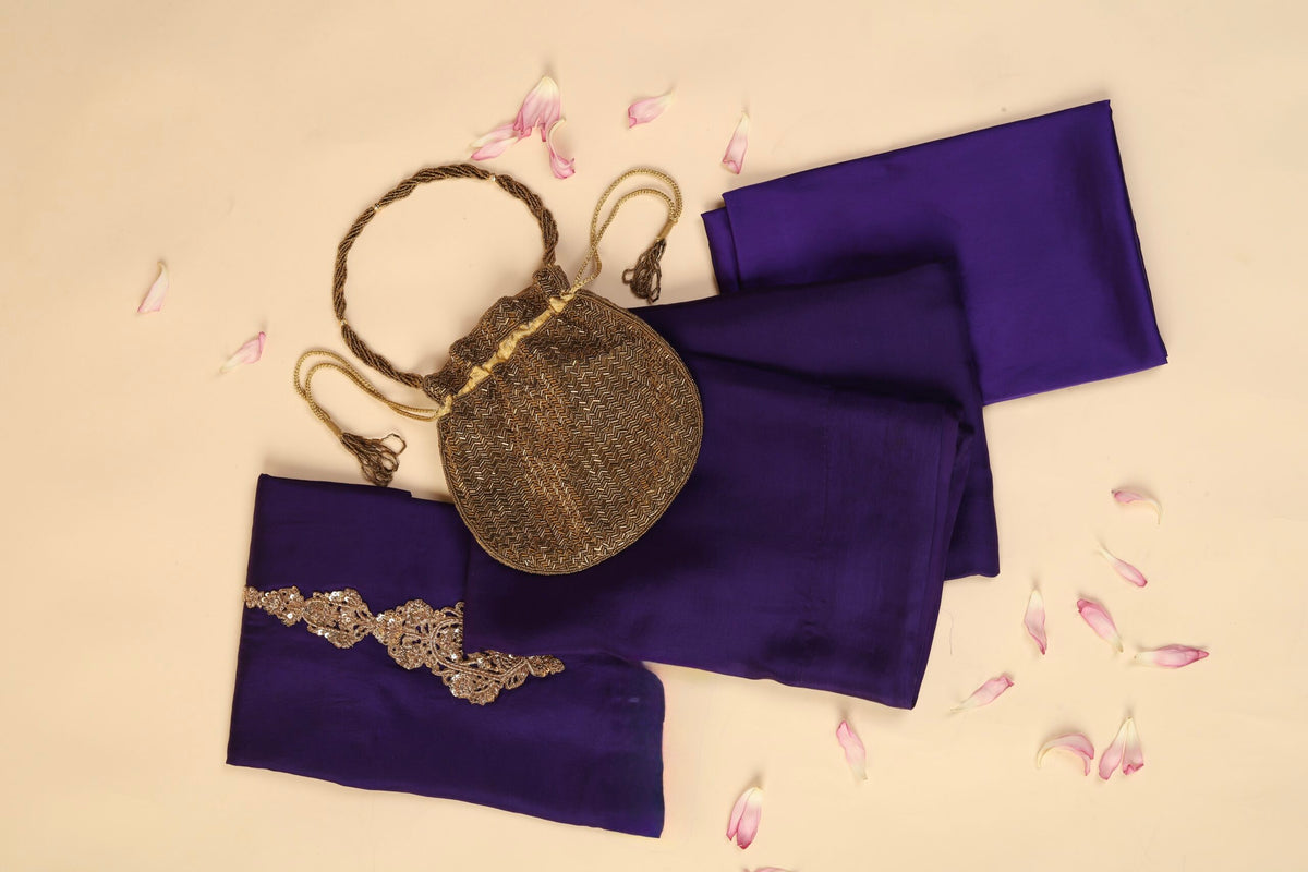 Purple Silk Saree