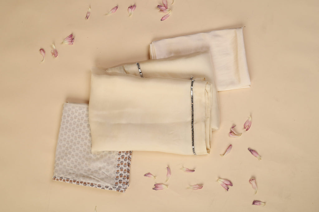 Ivory Half & Half Saree