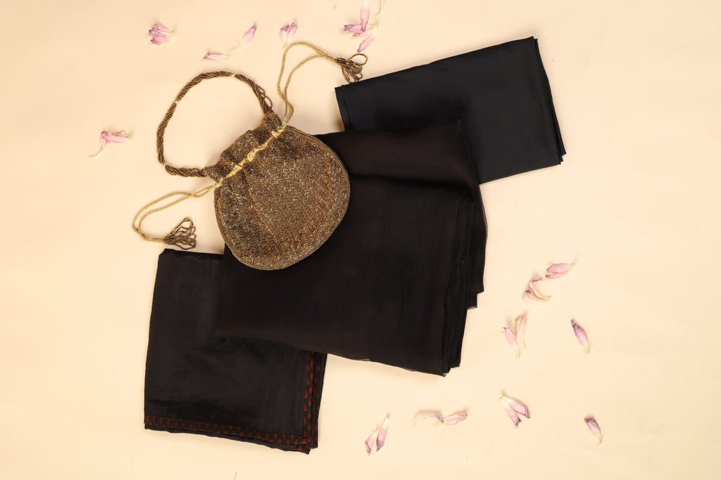 Black Organza Saree