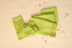 Neon Green Half & Half Saree