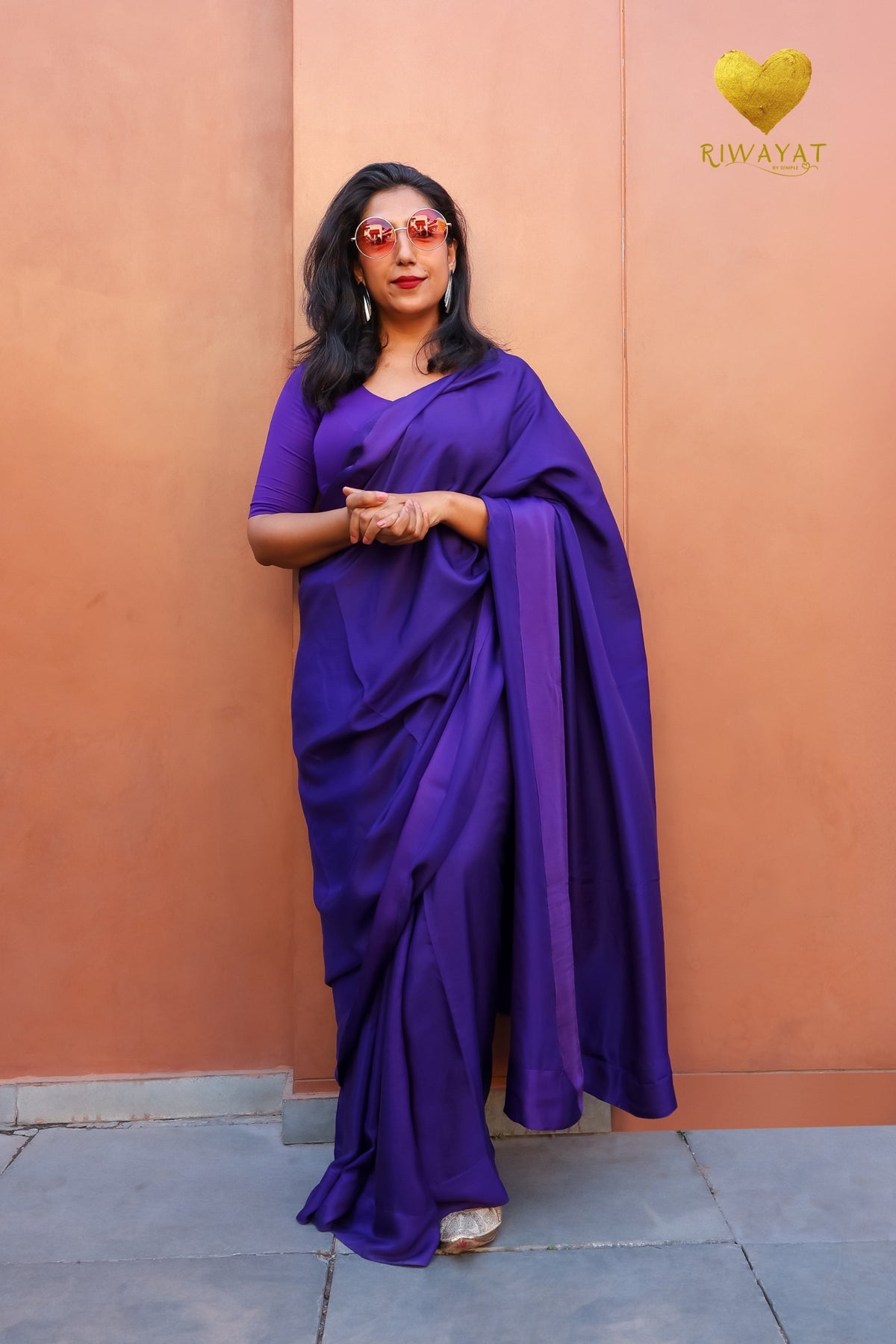 Purple Silk Saree
