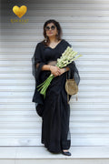 Black Organza Saree