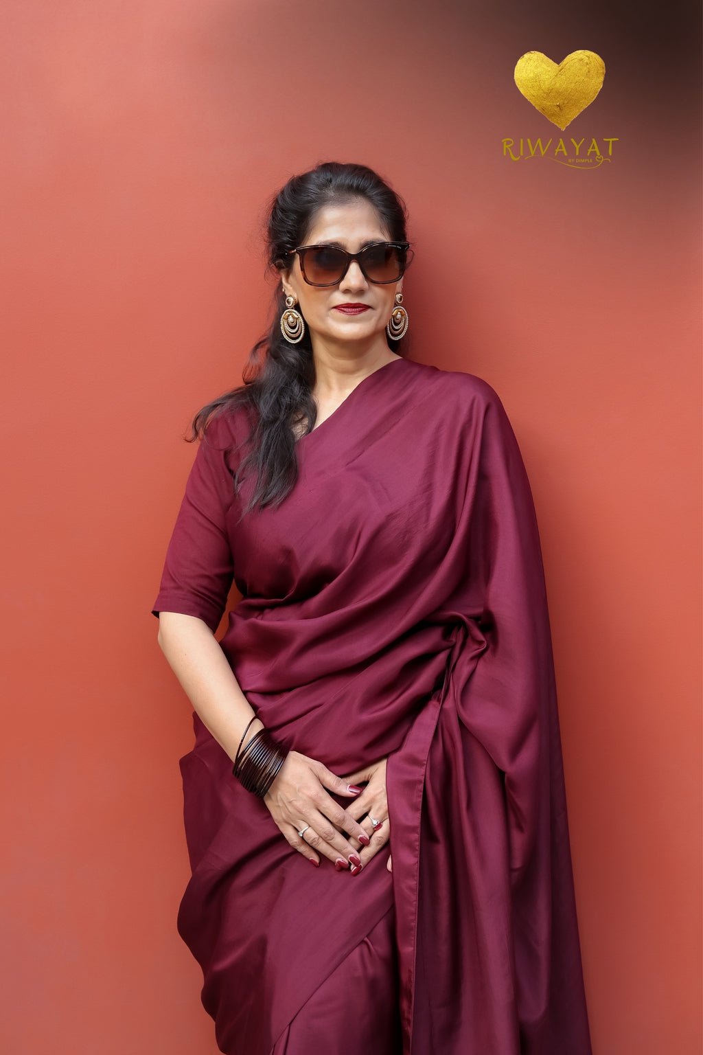 Maroon Silk Saree